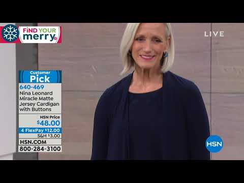HSN | Nina Leonard Fashions 12.05.2018 - 02 AM