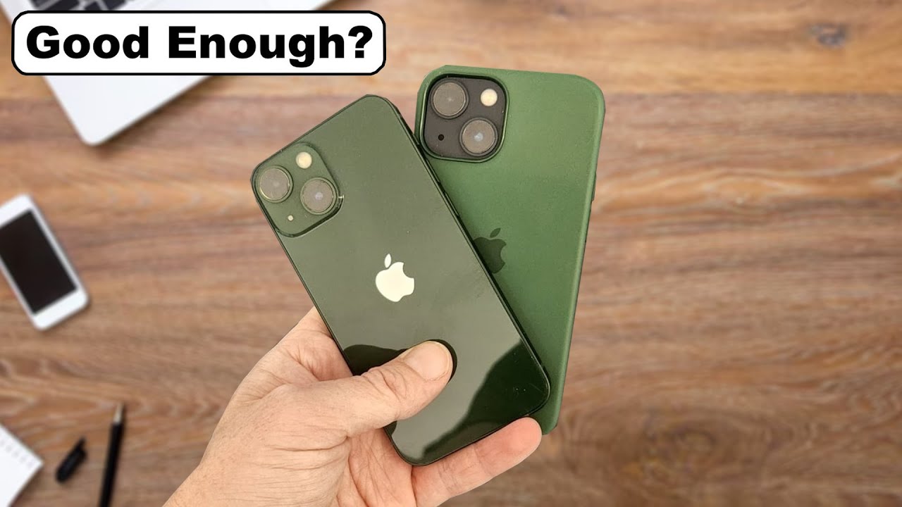 iPhone 13 on a table showcasing its display