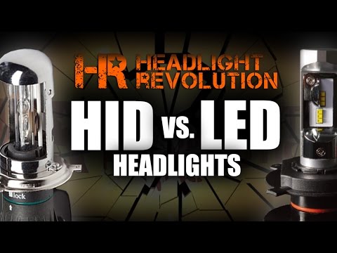 Showing hid vs led headlights