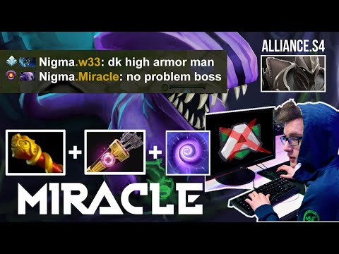 DK HIGH ARMOR? NO PROBLEM - Miracle [Faceless Void] VS Team Alliance Dota 2