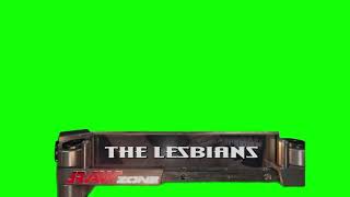 WWE Raw "The Lesbians" nameplate green screen