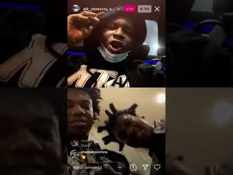 Spinabenz goes live with atkybeezy yungen ace homeboy an police pulls up behind himn ends live