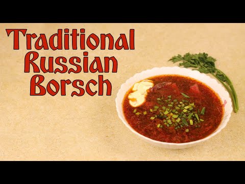 , title : 'Traditional Russian Borscht Recipe. Cooking Vegetable Soup. Must try Dish.'