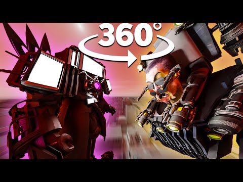 Skibidi Toilet & TITANS in 360° VR | 8K |