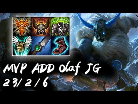 MVP ADD Olaf Jungle vs Elise | Korea High High High Elo Replays