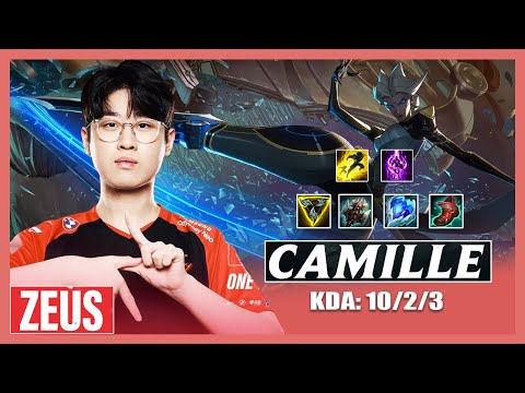 T1 Zeus |  Camille vs Karma - LoL Pro Replays