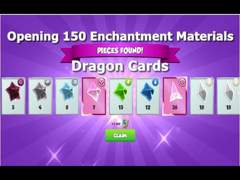 Opening 150 Enchantment Materials and Dragon Card-Dragon Mania Legends | DML