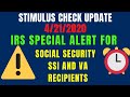 Stimulus Check Update IRS Alert Social