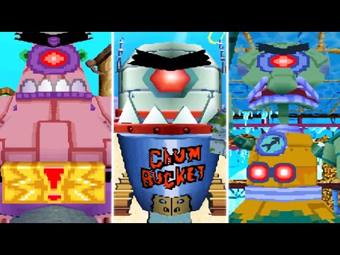 SpongeBob's Truth or Square DS - All Bosses