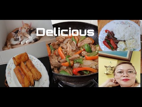 How to Cook Beef Steak Strips Sauteed with Onions, Red...