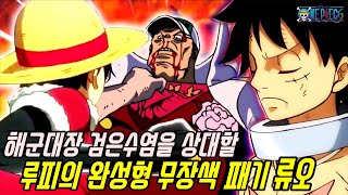 [원피스]해군대장과 검은수염을 상대할 수 있는 루피의 완성형 무장색 패기 '류오'