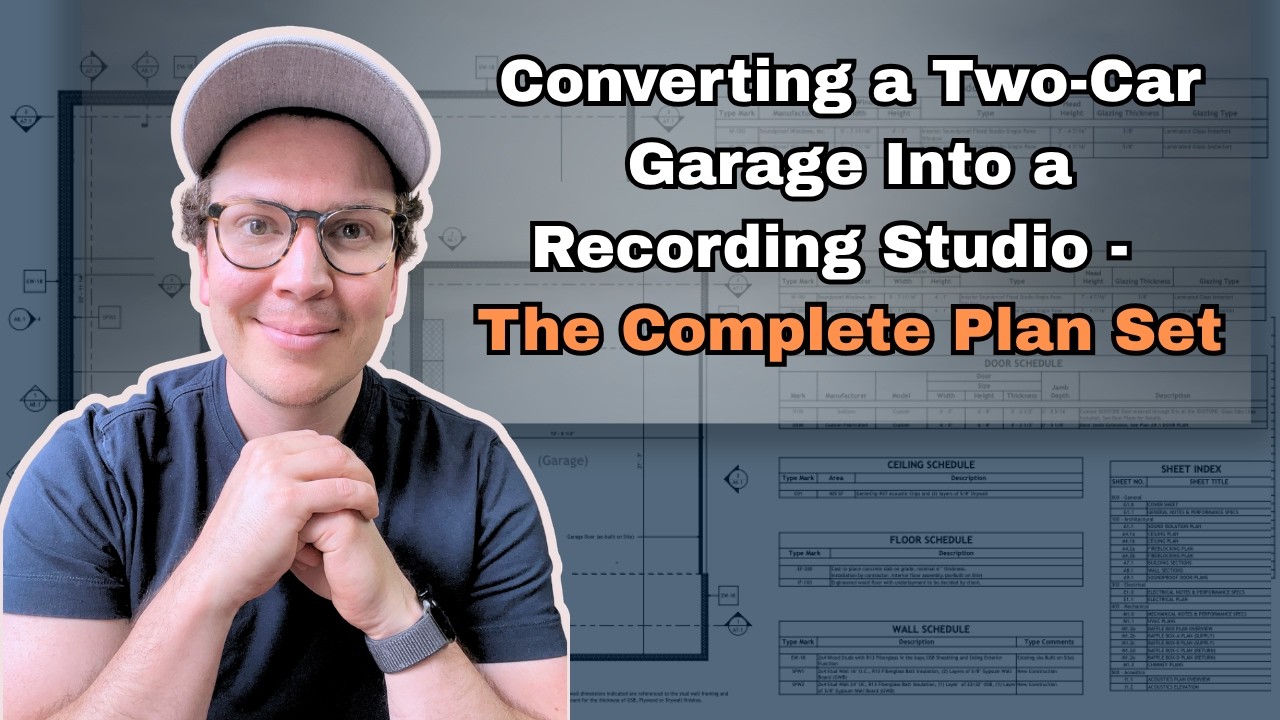 Converting a Two Car Garage Into a Recording Studio   The Complete Plan Set