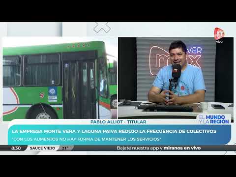 Empresa Monte Vera y Laguna Paiva redujo la frecuencia de colectivos | Pablo Alliot - Titular