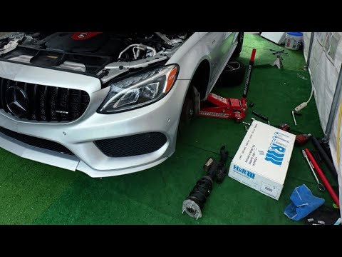 HOW TO install H&R lowering springs on Mercedes C43 Amg