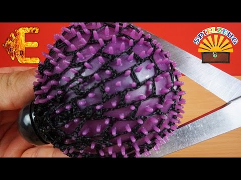 REGENBOGEN MESH BALL ZERSCHNEIDEN - Slime Schleim Glibber Experiment deutsch
