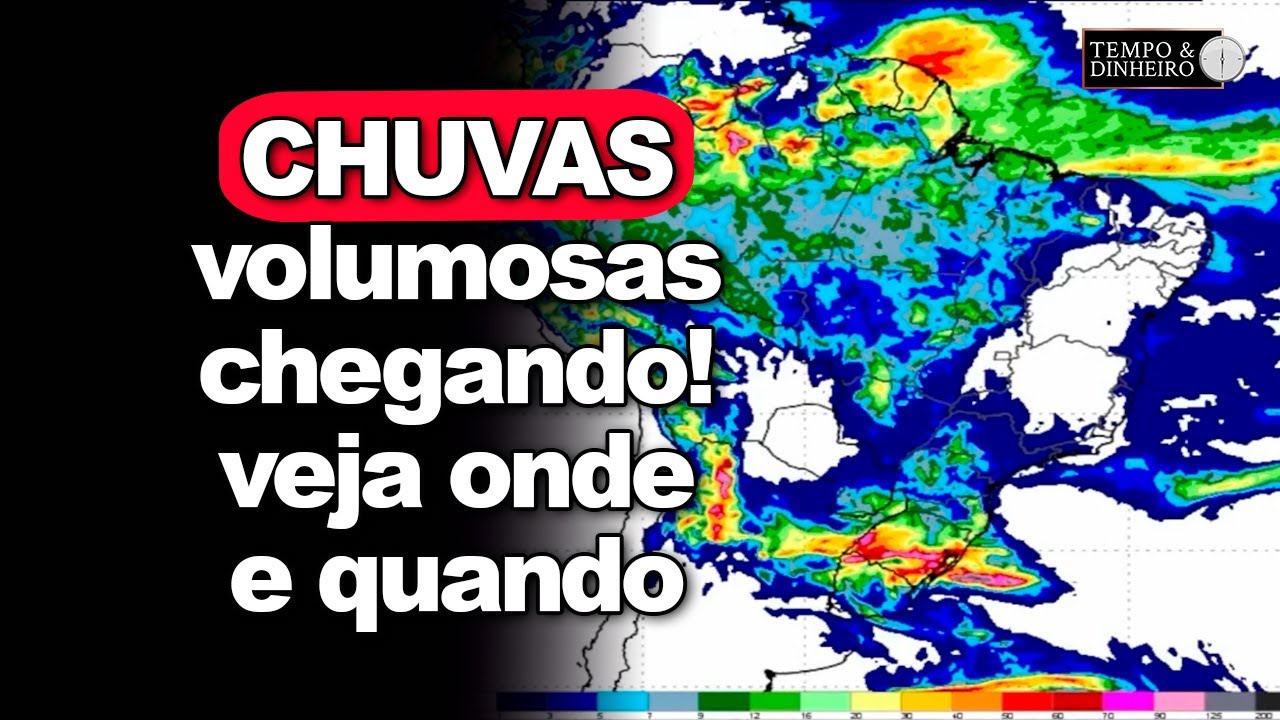 Chuva generalizada nos próximos dias no Brasil e volumosas no Sudeste e Norte do País. Alívio no RS