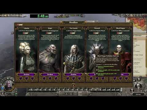 Total War: Warhammer 2 Vampire Counts Mortal Empires (Vlad) Speedrun in 1:54:18