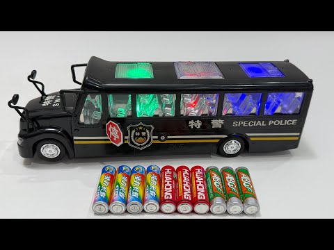 Unboxing Electric S.W.A.T Bus, New Energy RC Police Car, RC School Bus, Electric Helicopter