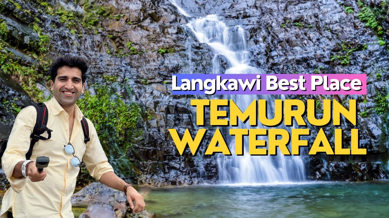 Experience the captivating visuals of Langkawi's Temurun Waterfall.