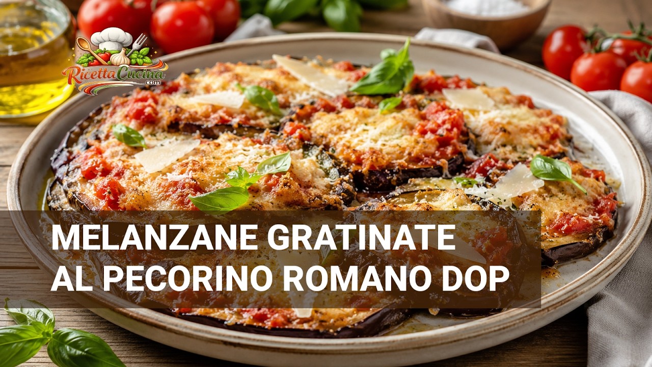 Anteprima video di Melanzane Gratinate al Pecorino Romano DOP
