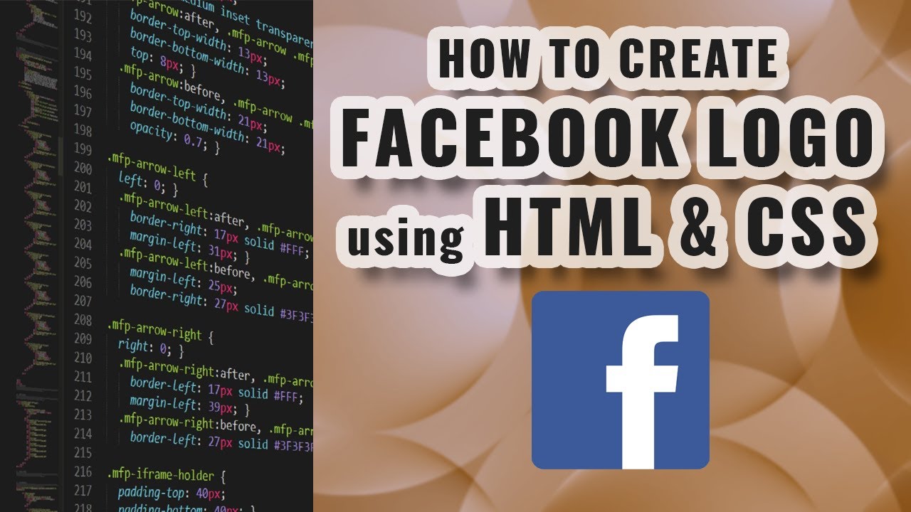 How To Create Facebook Logo Using HTML and CSS - TianDev