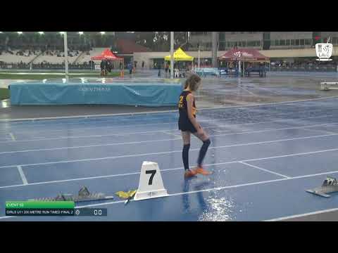 Girls U11 200m Timed Final 2: 2021 Commonwealth Bank State Track and Field Championships // LAVicTV