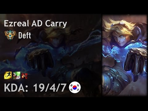 Ezreal AD Carry vs Vayne - Deft - KR Challenger Patch 6.23