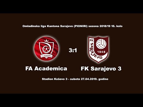 Highlights+cijela utakmica ACADEMICA - SARAJEVO 3 (PIONIRI) 3:1