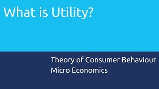 What is Utility | Theory of Consumer Behaviour | CA CPT | CS & CMA Foundation | Class 11