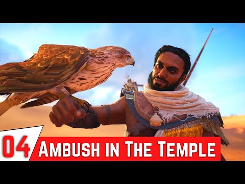 ASSASSIN'S CREED ORIGINS Walkthrough Gameplay Part 4 - Ambush in The Temple