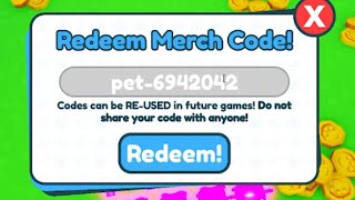 Redeeming Pet Simulator X Merch Code Be Like