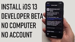 How to install iOS 13.3 Developer Beta 1 on iPhone & No Computer or Without Mac/PC