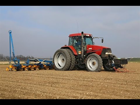 Drilling sugar beet with 9 meter drill | Immaculate Case IH MX 120 & Kleine Unicorn | Spring 2015