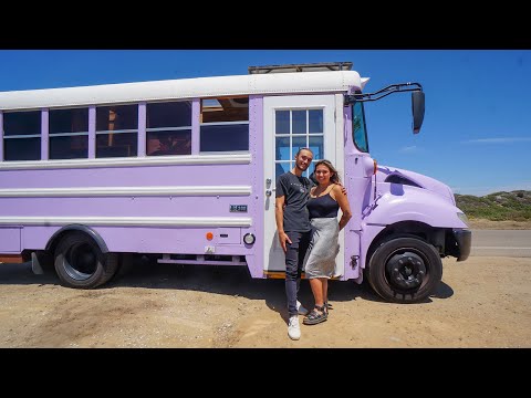 DIY school bus tiny house walkthrough