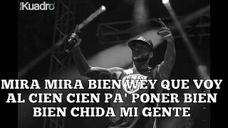 Chida mi gente letra-cartel de santa