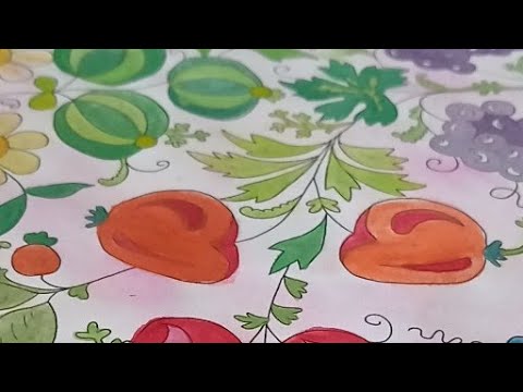 Painting Fruits Using Watercolour Satisfying Art Therapy