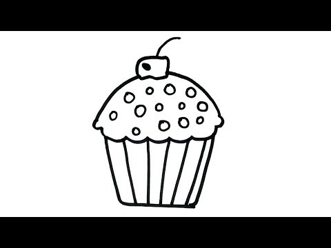 How to draw Cupcake Easy | Cupcake Drawing for kids | Easy Cupcake
