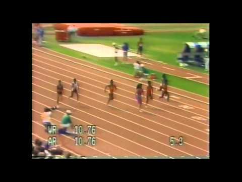 FloJo 10.49 100m World Record 1988 Olympic Trials