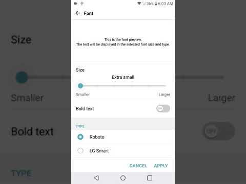 LG K30 - How to change Font Size & Style