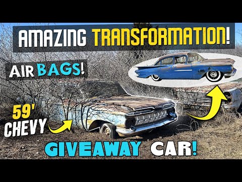 Thumbnail for ABANDONED 50 plus years 1959 chevy RESCUED! AMAZING TRANSFORMATION! Give Away Car. by video, Car, Truck, vide, video i