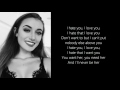 I hate you I love you - Gnash ft  Olivia O'brien ( Lyrics & Pictures )