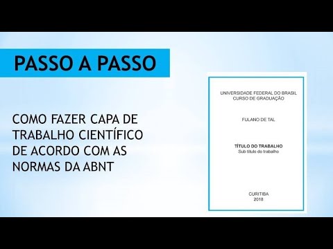 Capa de trabalho acadêmico - ABNT 2025