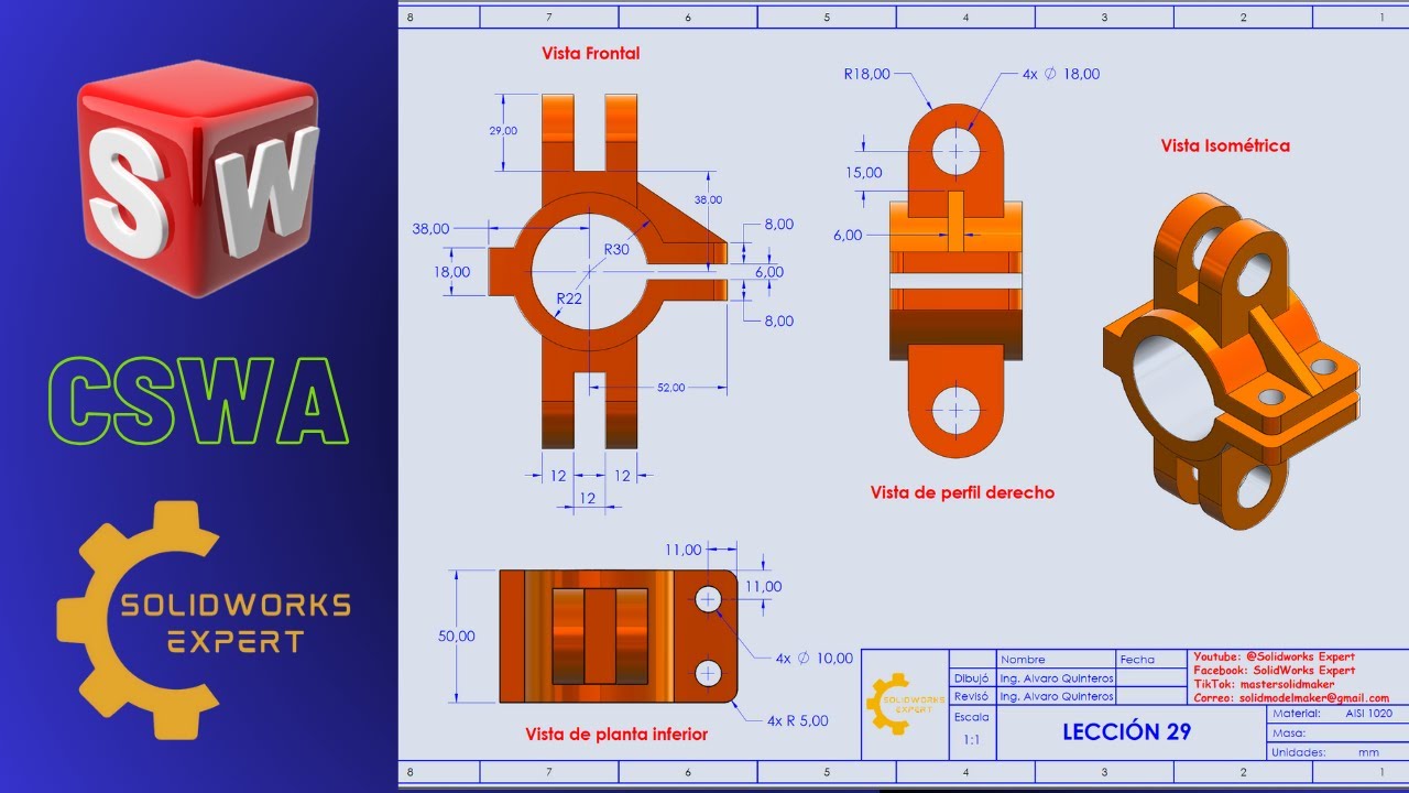 Curso SOLIDWORKS De Cero a Experto. Lección 29 (Módulo Intermedio)