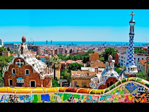 Park Guell ,Barcelona | Tour around Park Güell in 4K |GoPro HD
