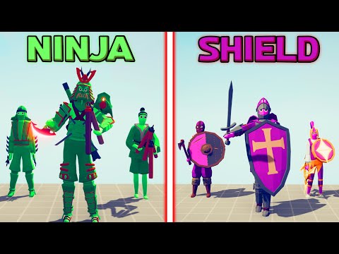NINJA TEAM vs SHIELD TEAM - Totally Accurate Battle Simulator | TABS