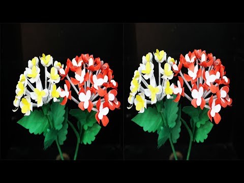 How To Make Stick Flowers With Color Paper #Paper Craft By Life Hacks 360 Video