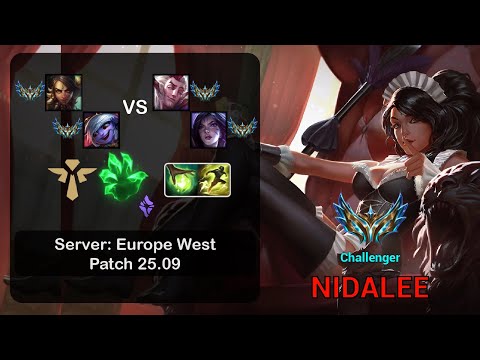 Nidalee Support + Tristana vs Rakan + Kai"Sa - EUW Challenger - Patch 25.09