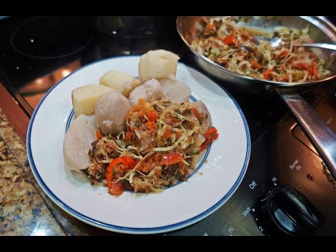 Ground Provisions With Stewed Smoked Herring | CaribbeanPot.com