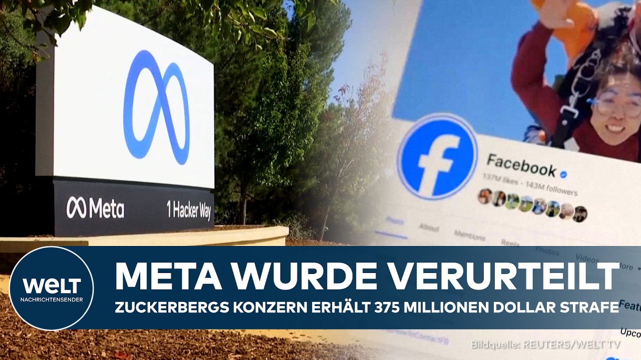 META: US-Gericht verurteilt Konzern von Mark Zuckerberg – Die Strafe beträgt 375 Millionen Dollar