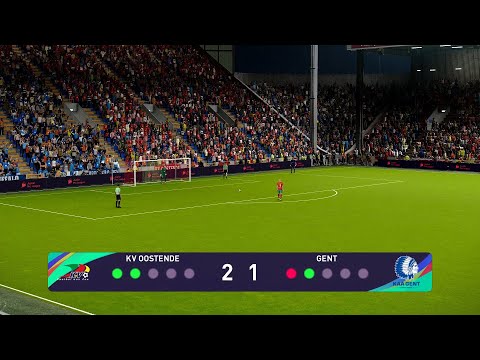 OOSTENDE VS GENT Belgium First Division A 12/08/2022 Penalty Shootout GENT VS OOSTENDE --- Efootball